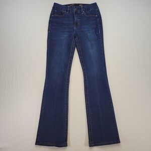 Seven7 Tummyless Jeans Women 6 Slim Bootcut Dark Wash High Rise Denim